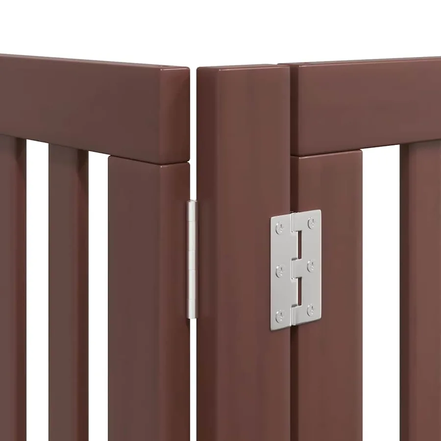 Barrière pour chien avec porte pliable 6 panneaux bois peuplier - 10
