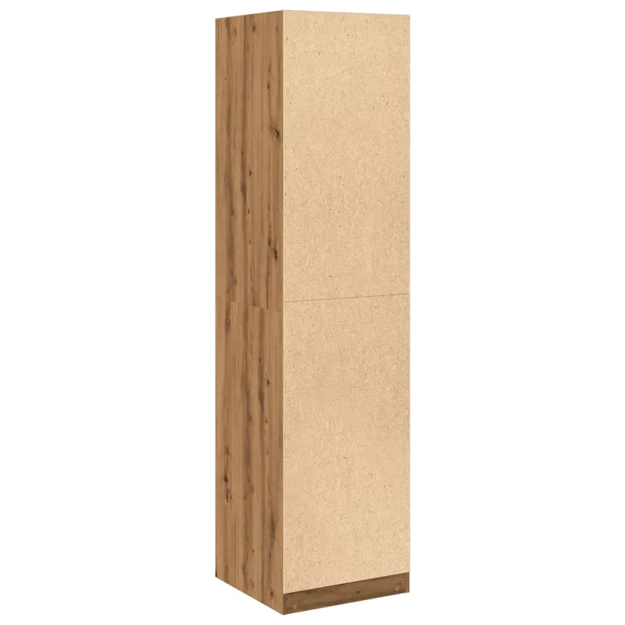 Garde-robe chêne artisanal 50x50x200 cm bois d'ingénierie - 6