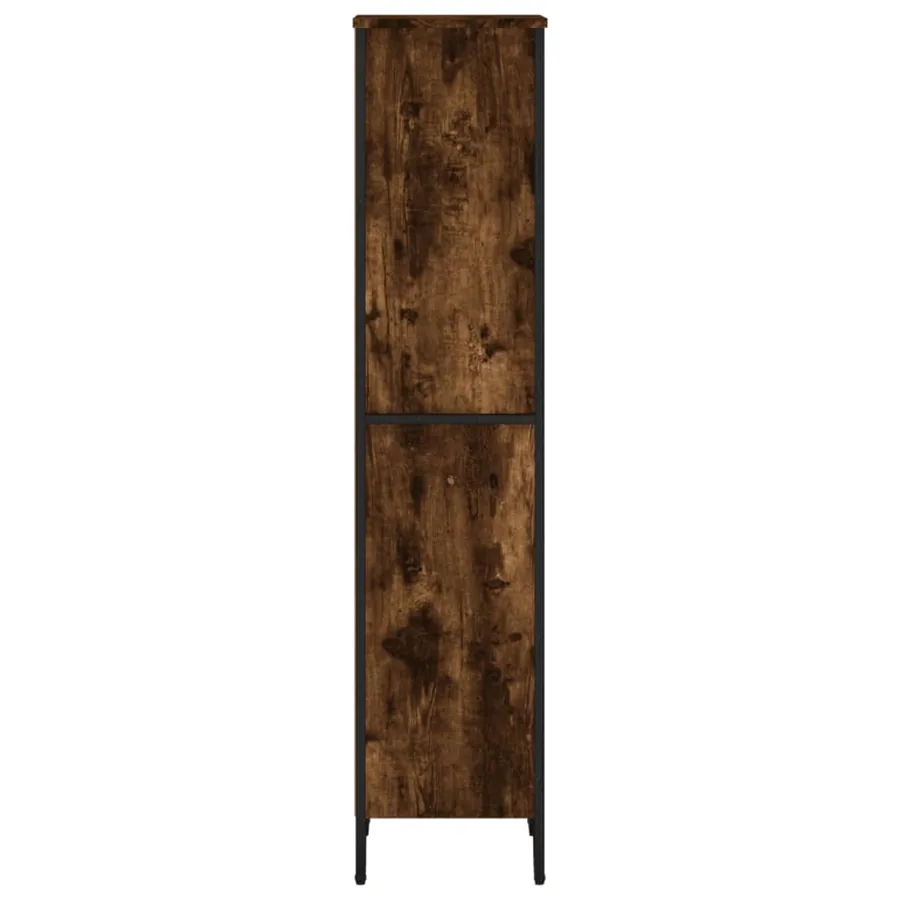 Bibliothèque chêne fumé 50x31x137,5 cm bois d'ingénierie - 5