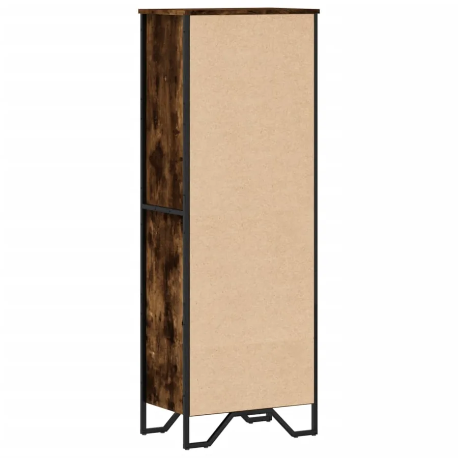 Bibliothèque chêne fumé 50x31x137,5 cm bois d'ingénierie - 6