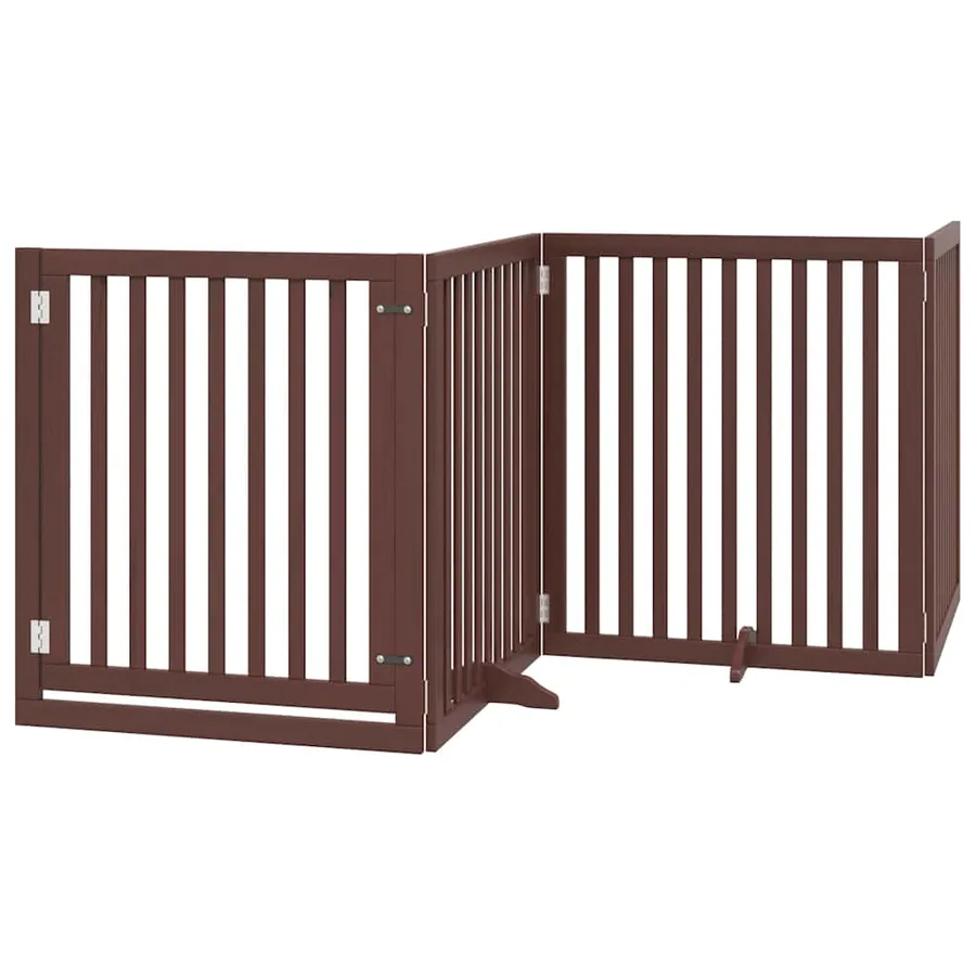 Barrière pour chien porte pliable 8 panneaux bois de peuplier - 3