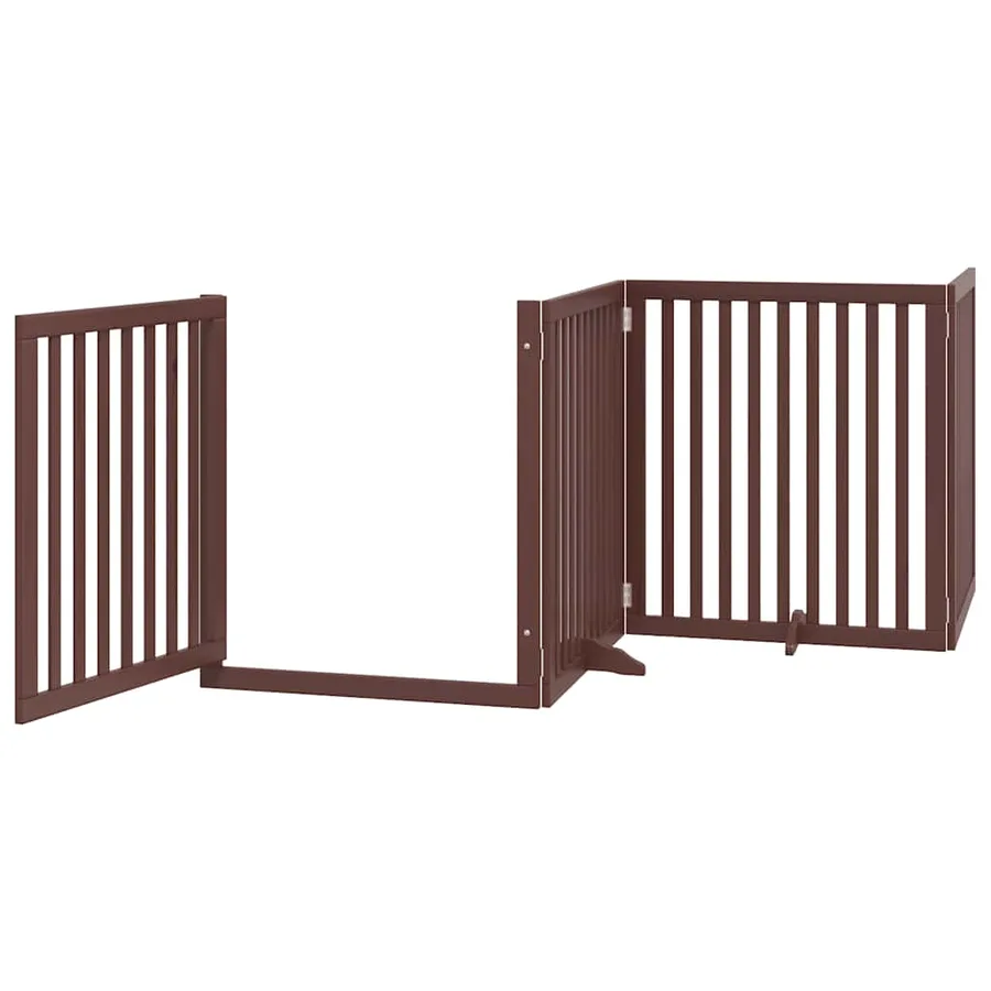 Barrière pour chien porte pliable 8 panneaux bois de peuplier - 4