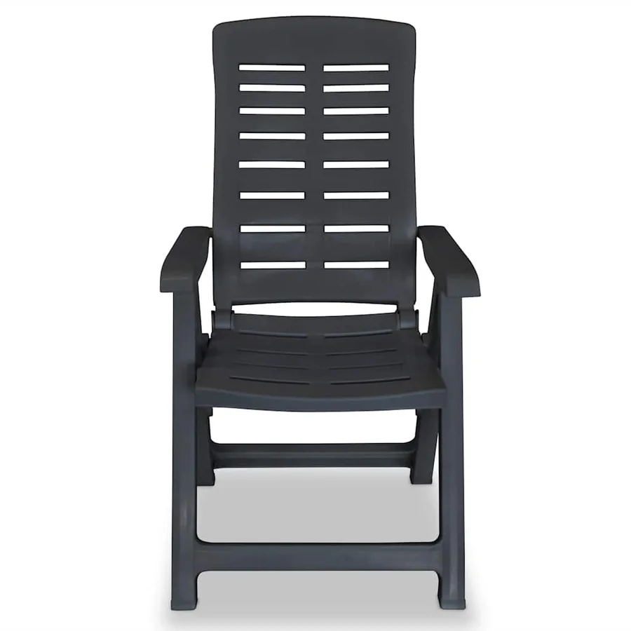 Reclining garden chairs set of 6 Plastic Anthracite - 4
