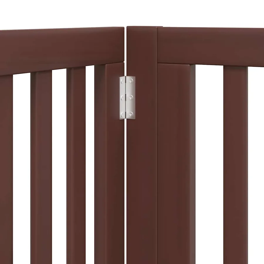 Barrière pour chien porte pliable 12 panneaux bois de peuplier - 8