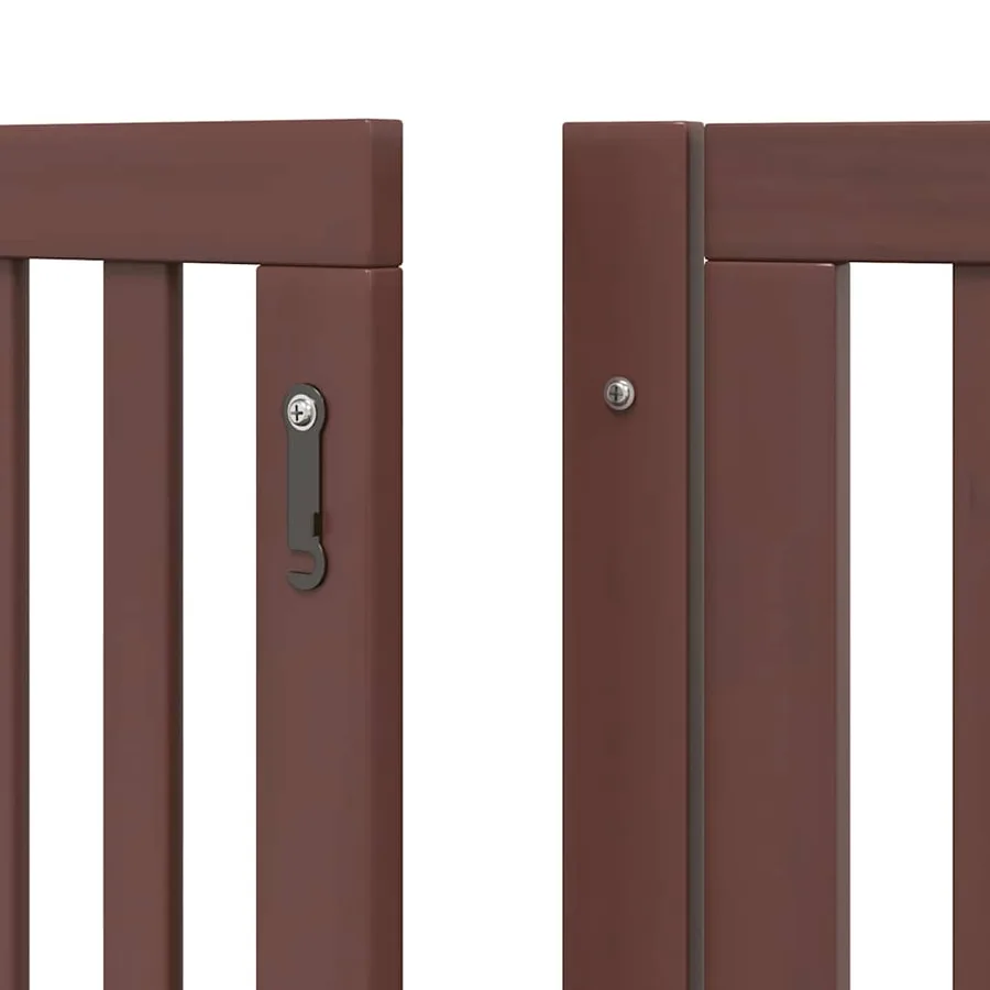 Barrière pour chien porte pliable 12 panneaux bois de peuplier - 9