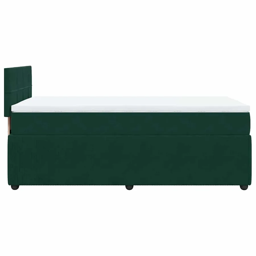 Sommier à lattes de lit et matelas Vert foncé 80x200 cm Velours - 9