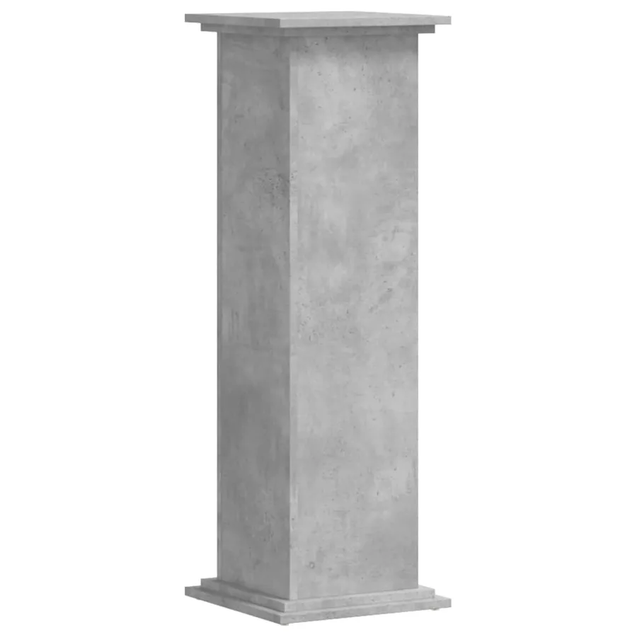 Support pour plantes gris béton 33x33x100 cm bois d'ingénierie - 2