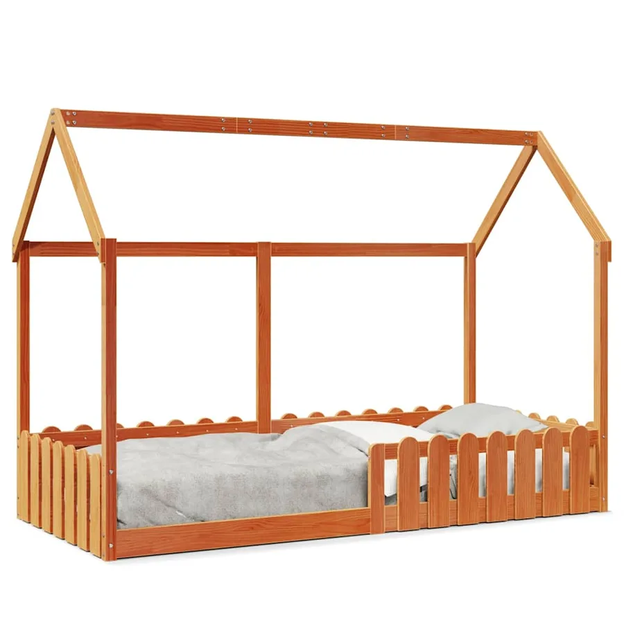 Cadre de lit d'enfants forme de maison sans matelas 90x190 cm - 2
