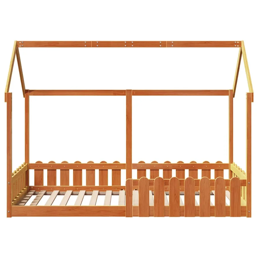 Cadre de lit d'enfants forme de maison sans matelas 90x190 cm - 4
