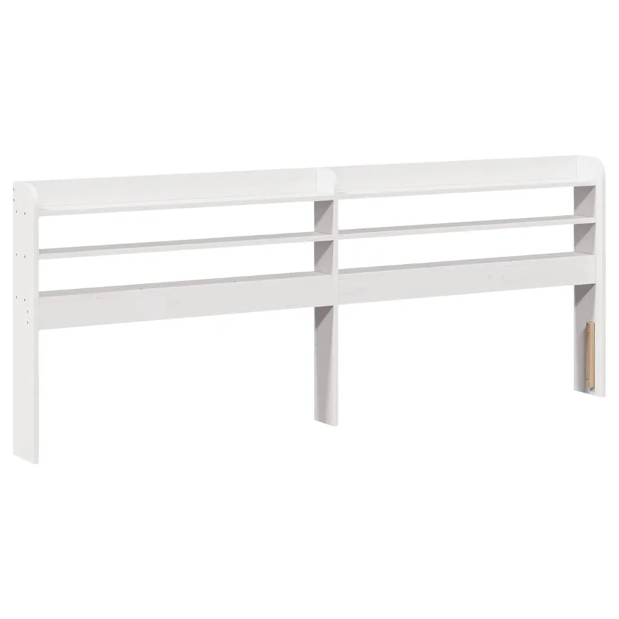 Cadre de lit avec tête de lit sans matelas blanc 200x200 cm - 7