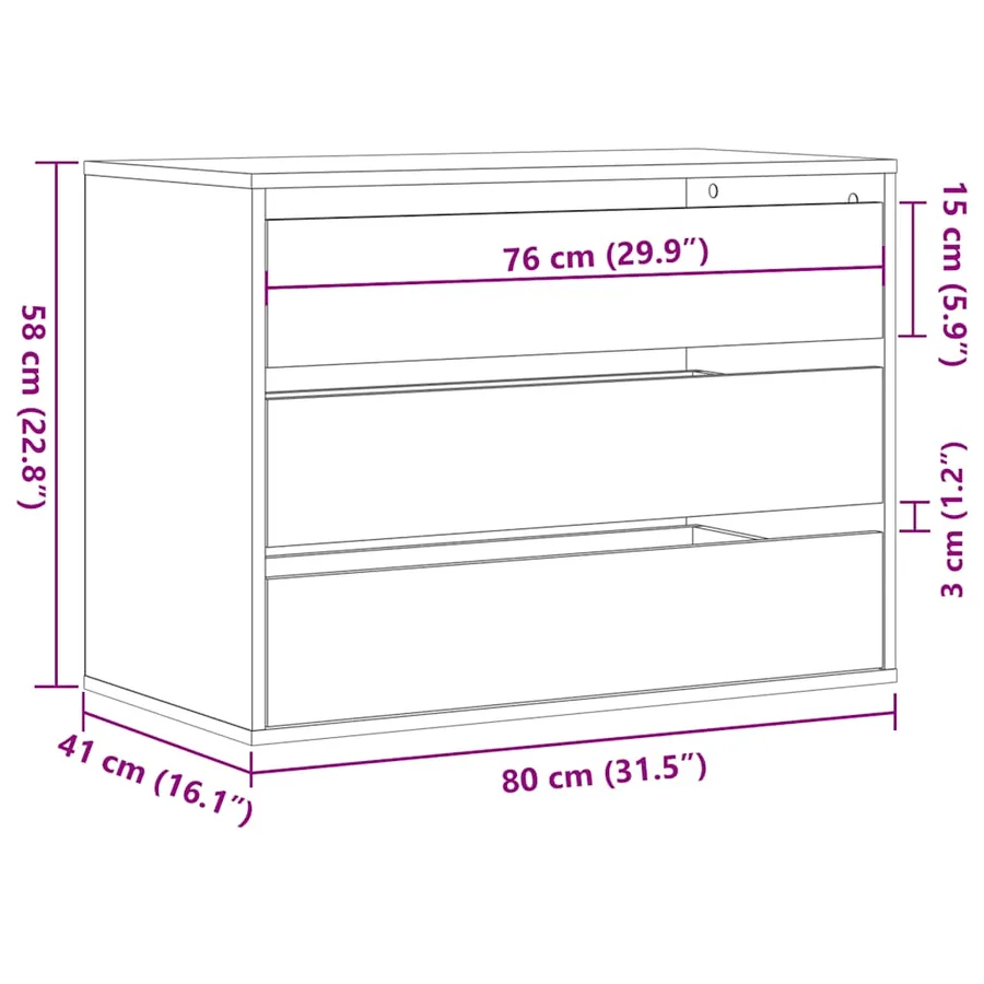 Commode d'angle blanc 80x41x58 cm bois d'ingénierie - 10