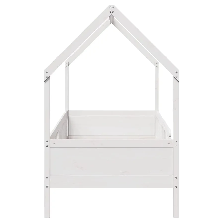 Cadre de lit d'enfants forme de maison sans matelas pin - 5