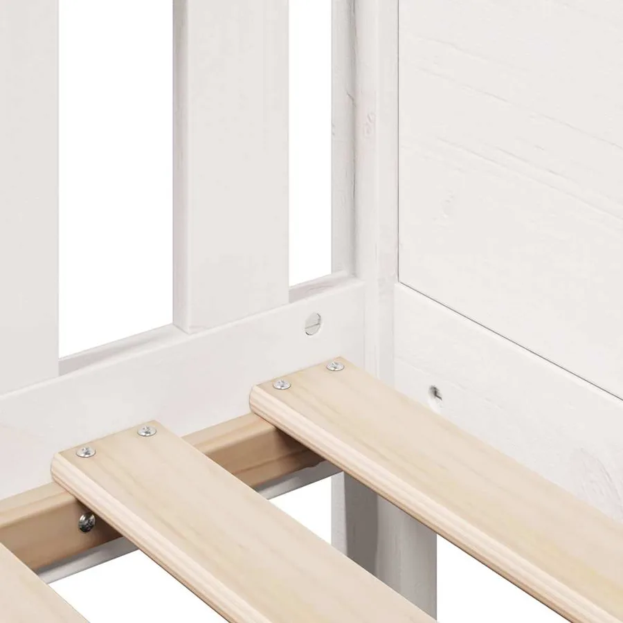 Cadre de lit d'enfants forme de maison sans matelas pin - 7