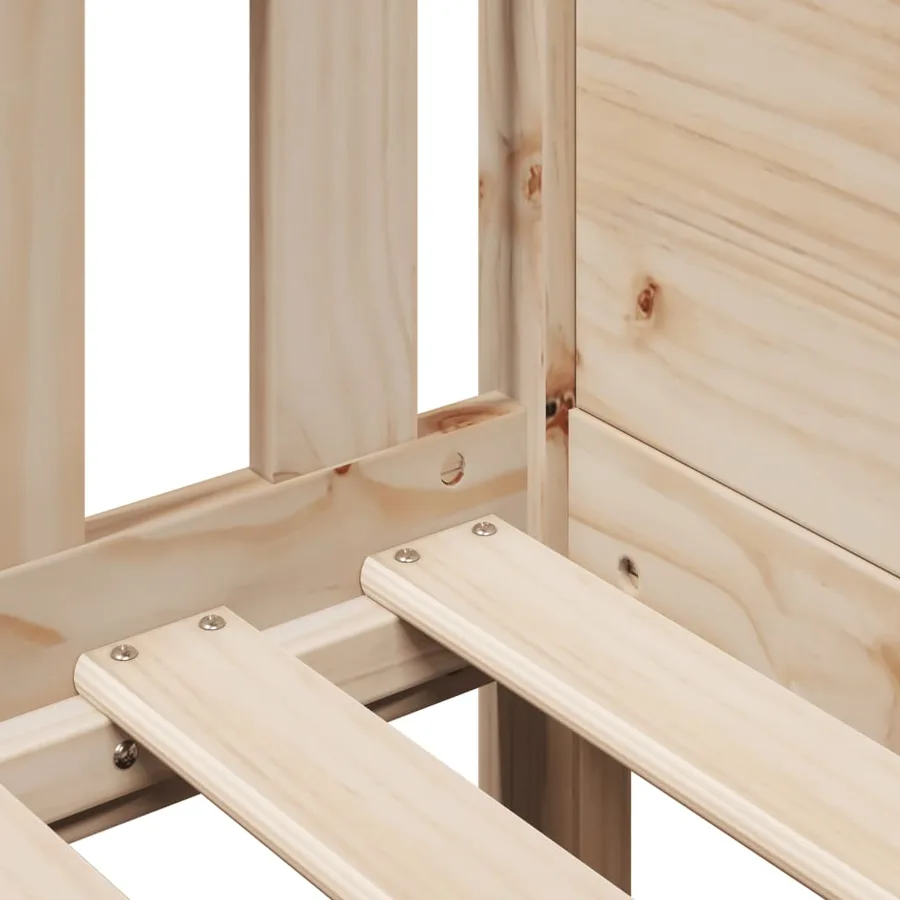 Cadre de lit d'enfants forme de maison sans matelas pin - 7