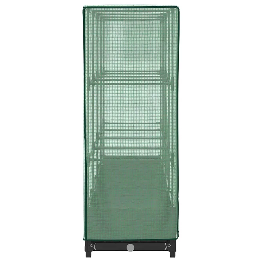 Lit surélevé avec housse de serre aspect rotin 160 x 40 x 123 cm - 5