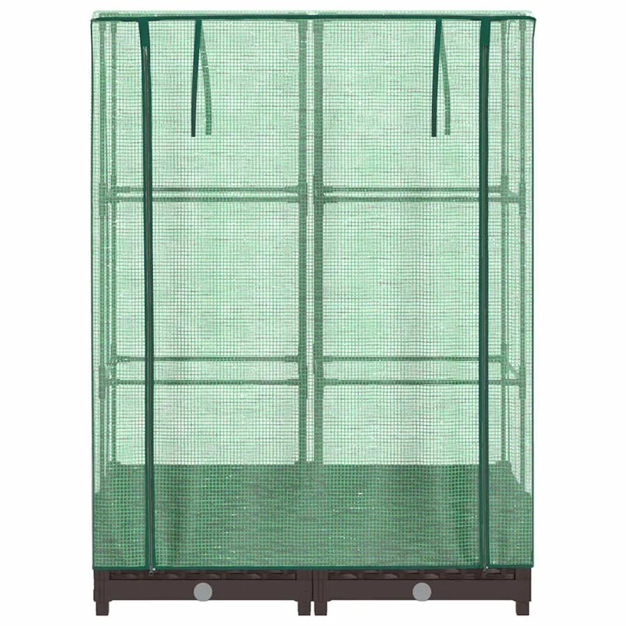 Jardinière surélevée avec housse aspect rotin 80x40x123 cm - 4