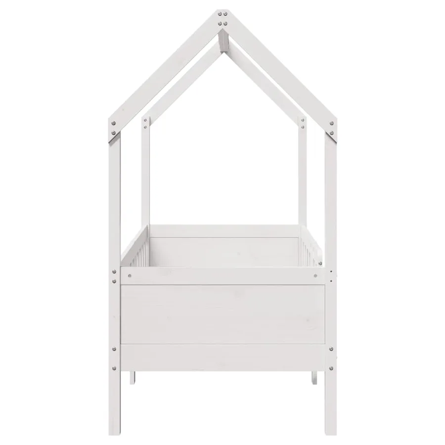 Cadre de lit d'enfants forme de maison sans matelas pin - 5