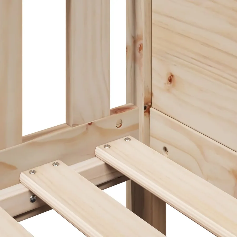 Cadre de lit d'enfants forme de maison sans matelas pin - 7
