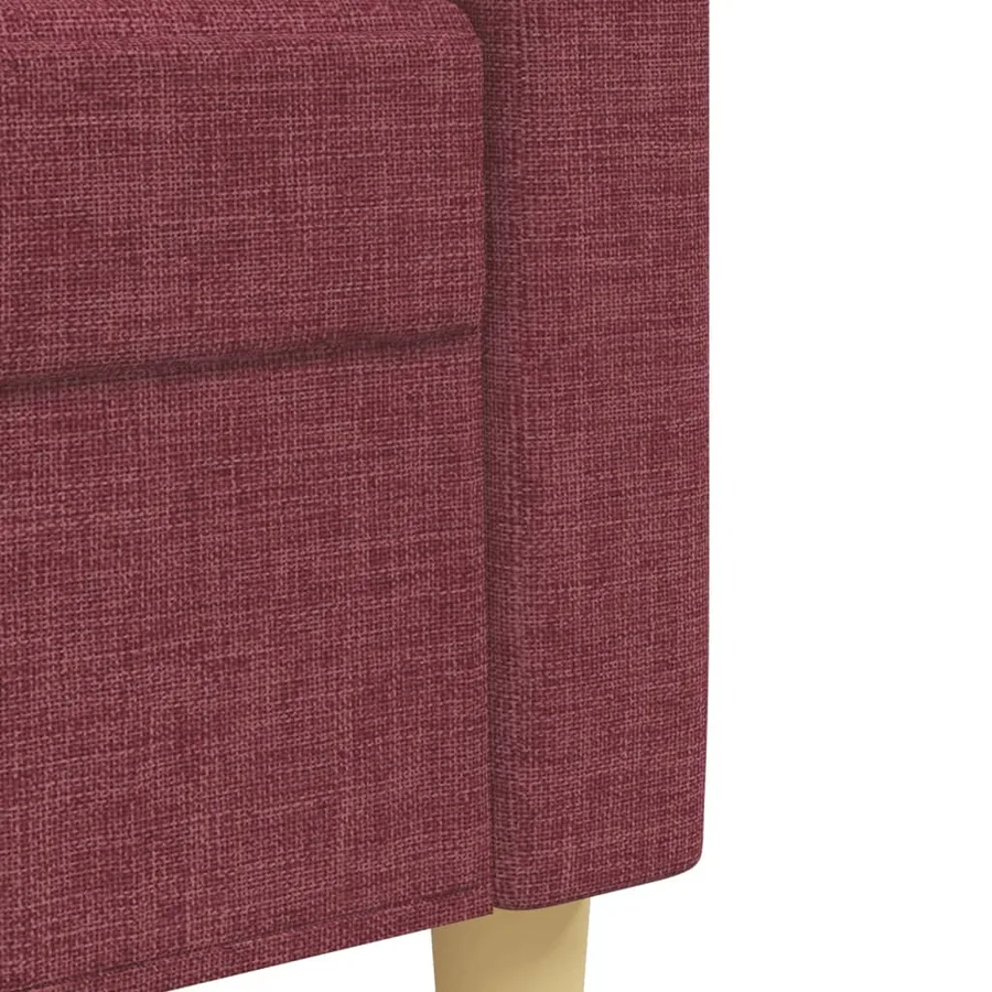 Ensemble de canapés 3 pcs rouge bordeaux tissu - 7