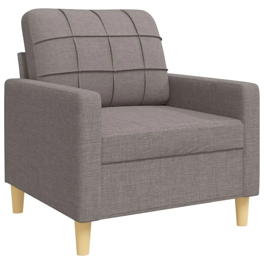Ensemble de canapés 4 pcs avec repose-pied taupe tissu - 4