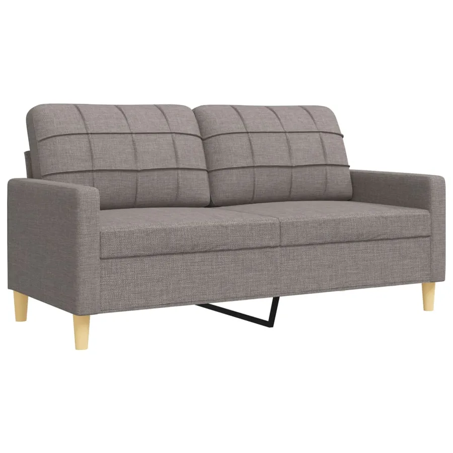 Ensemble de canapés 4 pcs avec repose-pied taupe tissu - 5