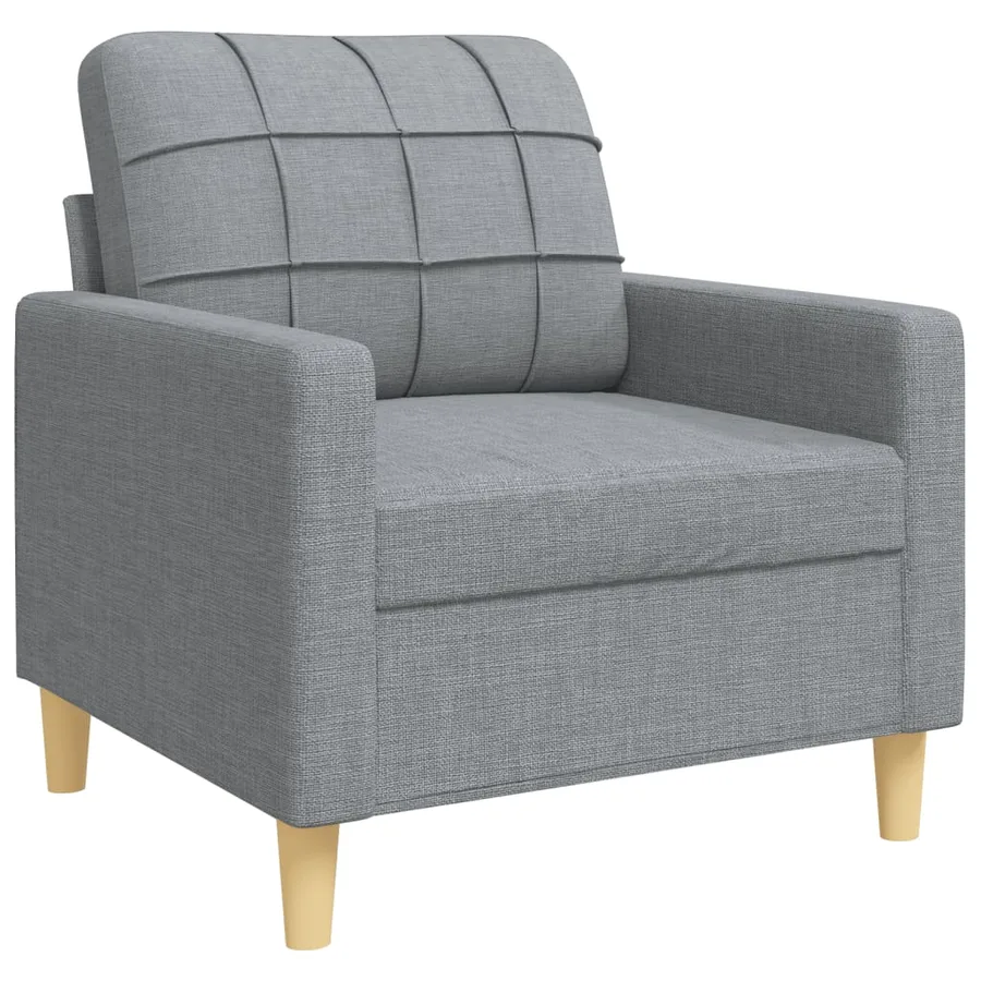Ensemble de canapés 3 pcs gris clair tissu - 4