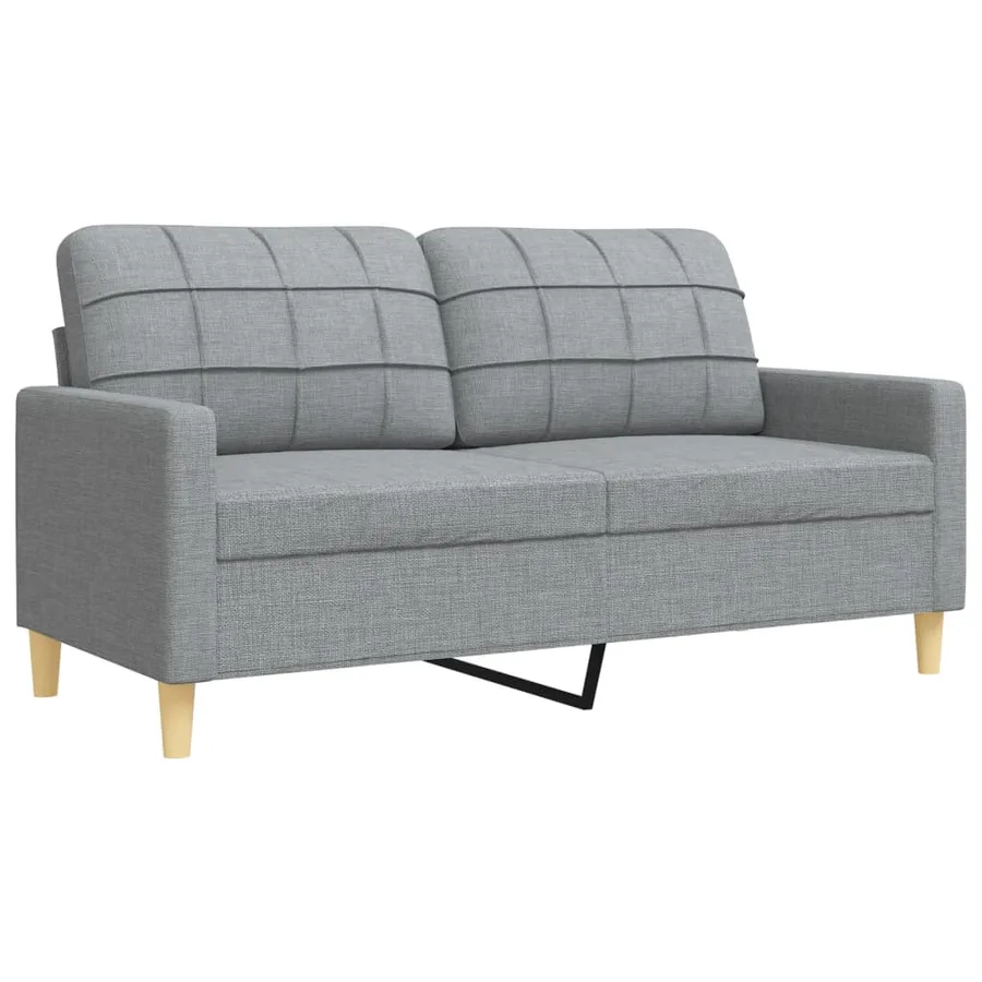 Ensemble de canapés 3 pcs gris clair tissu - 5