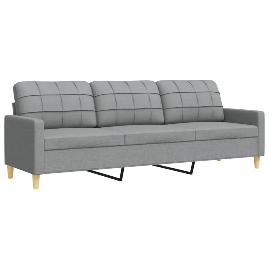 Ensemble de canapés 3 pcs gris clair tissu - 6
