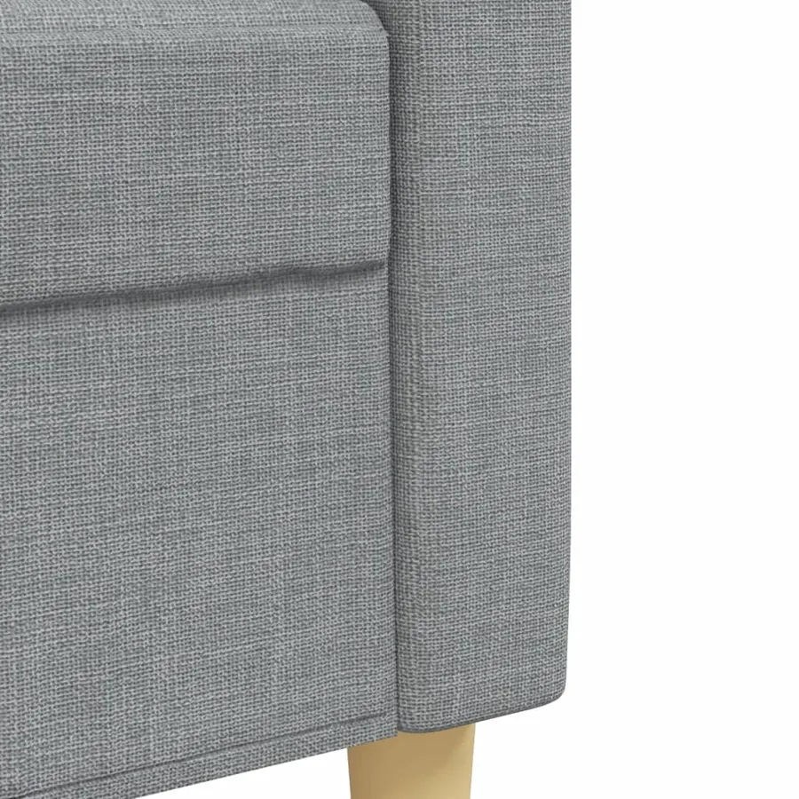 Ensemble de canapés 3 pcs gris clair tissu - 7