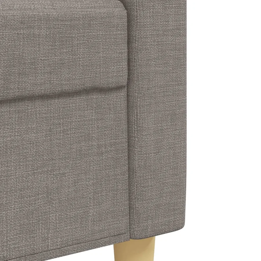 Ensemble de canapés 2 pcs avec coussins décoratifs taupe tissu - 7