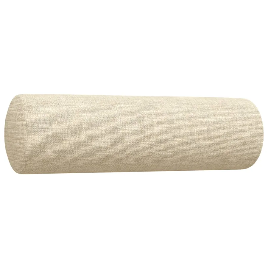 Ensemble de canapés 2 pcs avec coussins décoratifs crème tissu - 6
