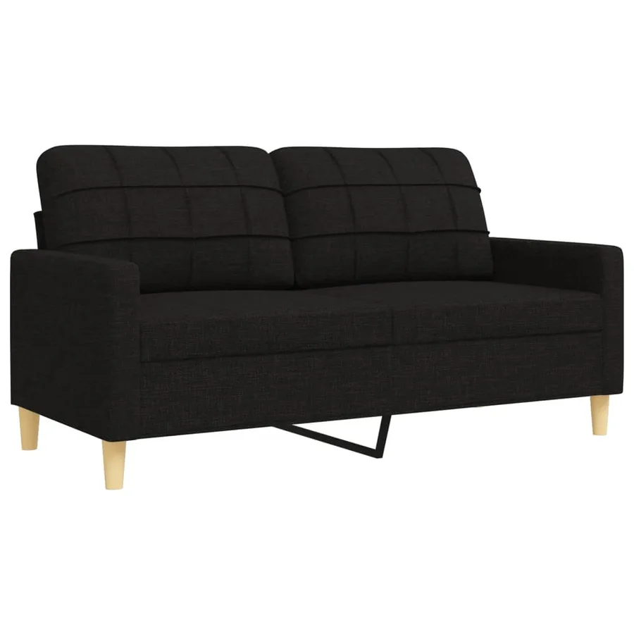 Ensemble de canapés 2 pcs noir tissu - 4