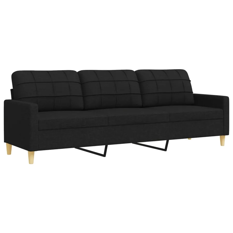 Ensemble de canapés 2 pcs noir tissu - 5