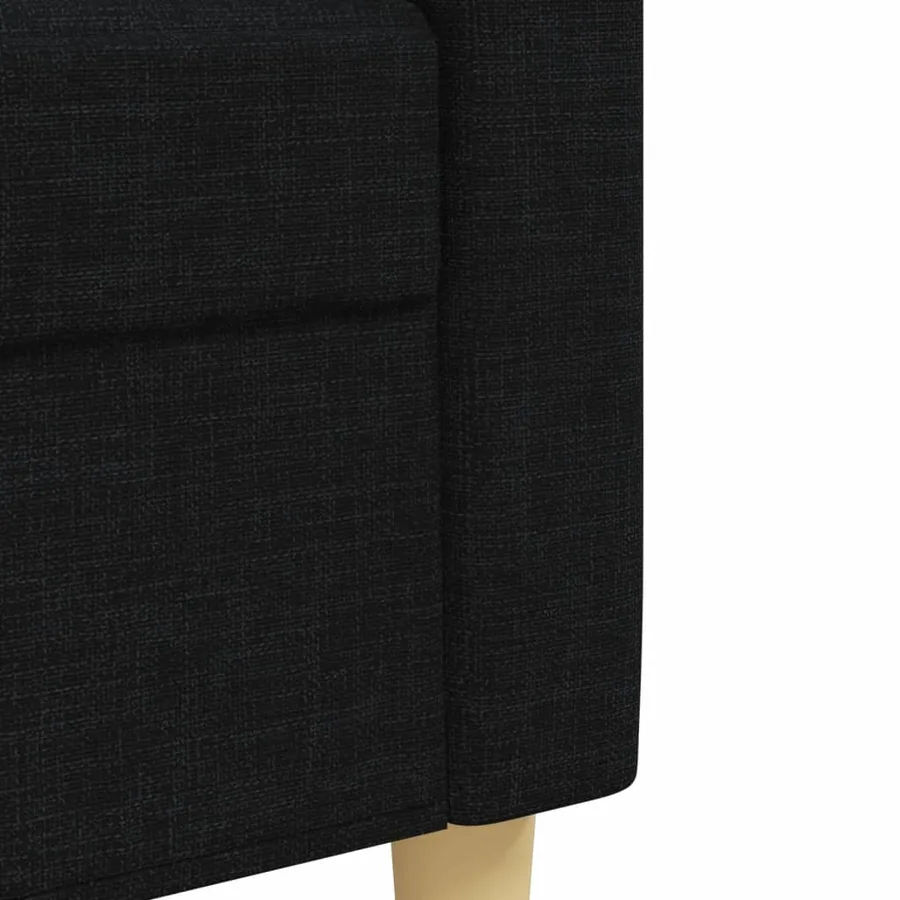 Ensemble de canapés 2 pcs noir tissu - 6