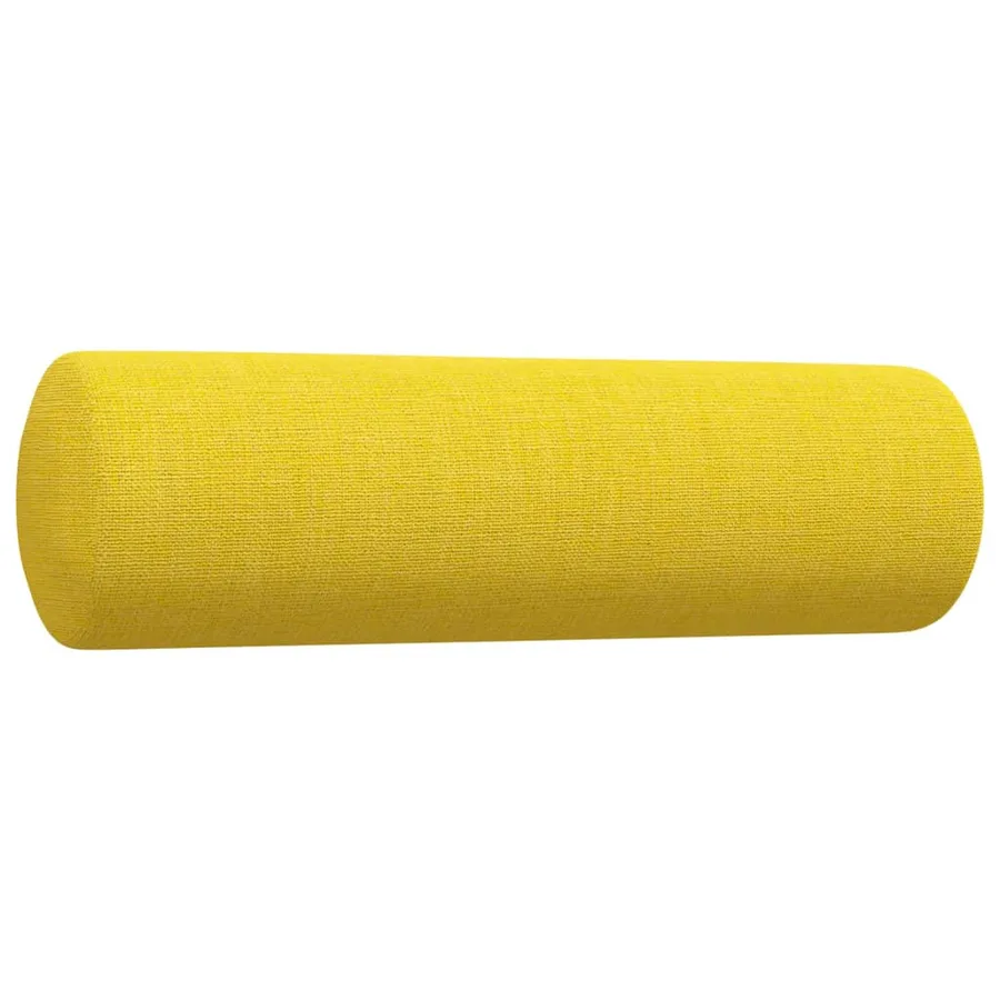 Ensemble de canapés 2 pcs coussins décoratifs jaune clair tissu - 6