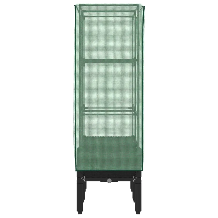 Jardinière surélevée avec housse aspect rotin 80x40x140 cm - 5