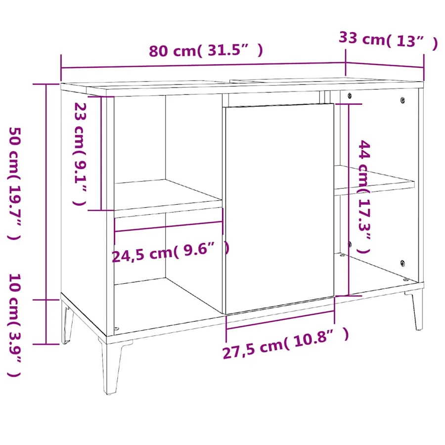 Ensemble de meubles salle de bain 3 pcs blanc bois d'ingénierie - 9