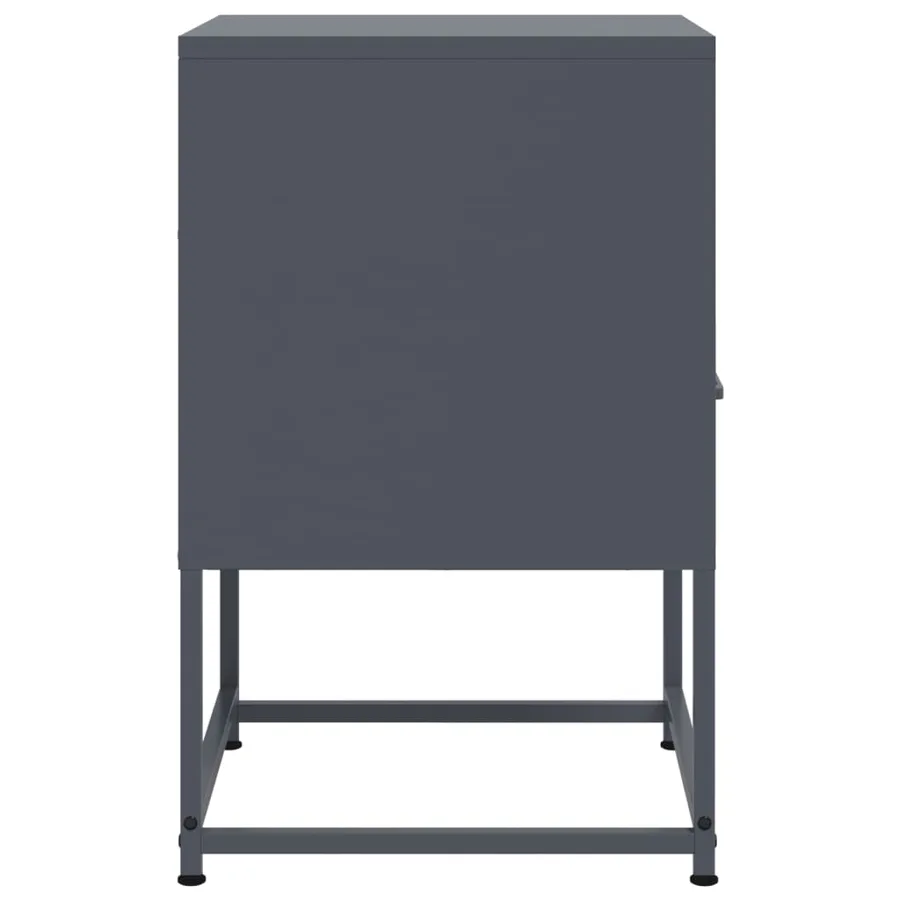 Tables de chevet 2 pcs anthracite 36x39x60,5 cm acier - 7