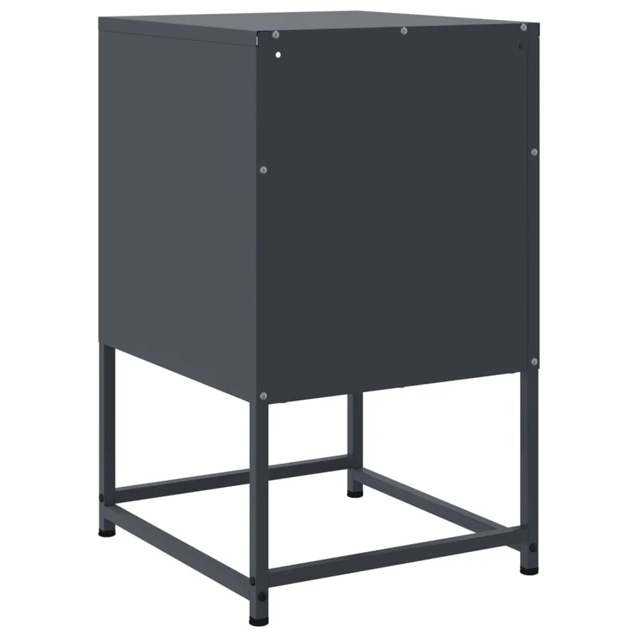 Tables de chevet 2 pcs anthracite 36x39x60,5 cm acier - 8