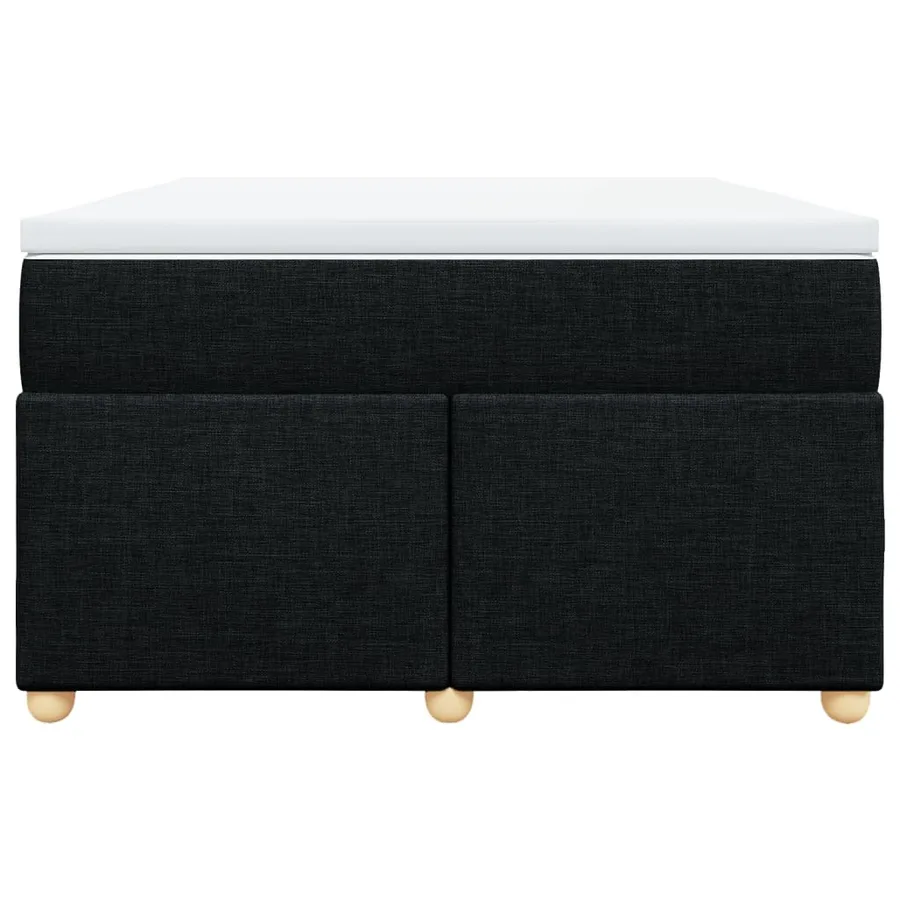 Sommier à lattes de lit avec matelas Noir 120x200 cm Tissu - 4