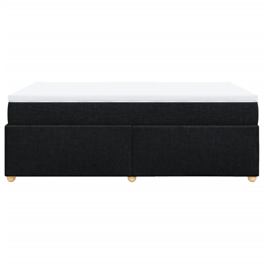 Sommier à lattes de lit avec matelas Noir 120x200 cm Tissu - 8