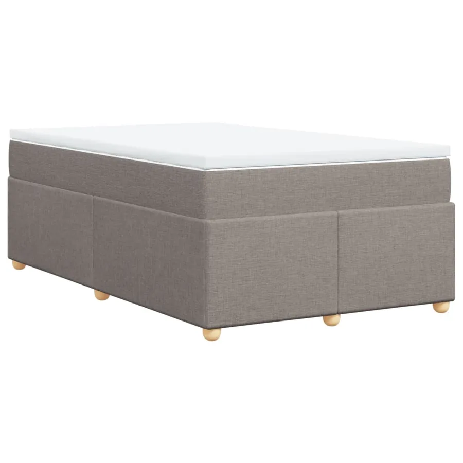 Sommier à lattes de lit avec matelas taupe 120x190 cm tissu - 2