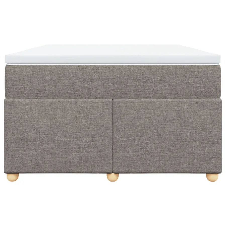Sommier à lattes de lit avec matelas taupe 120x190 cm tissu - 4