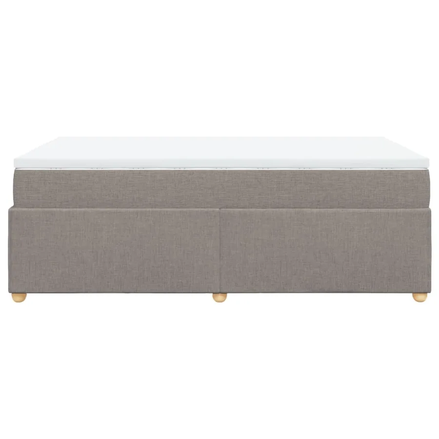 Sommier à lattes de lit avec matelas taupe 120x190 cm tissu - 8