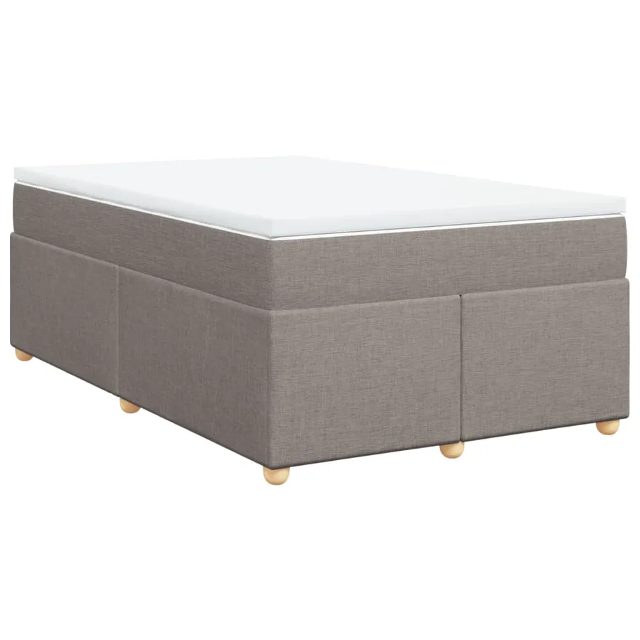 Sommier à lattes de lit avec matelas taupe 120x190 cm tissu - 9