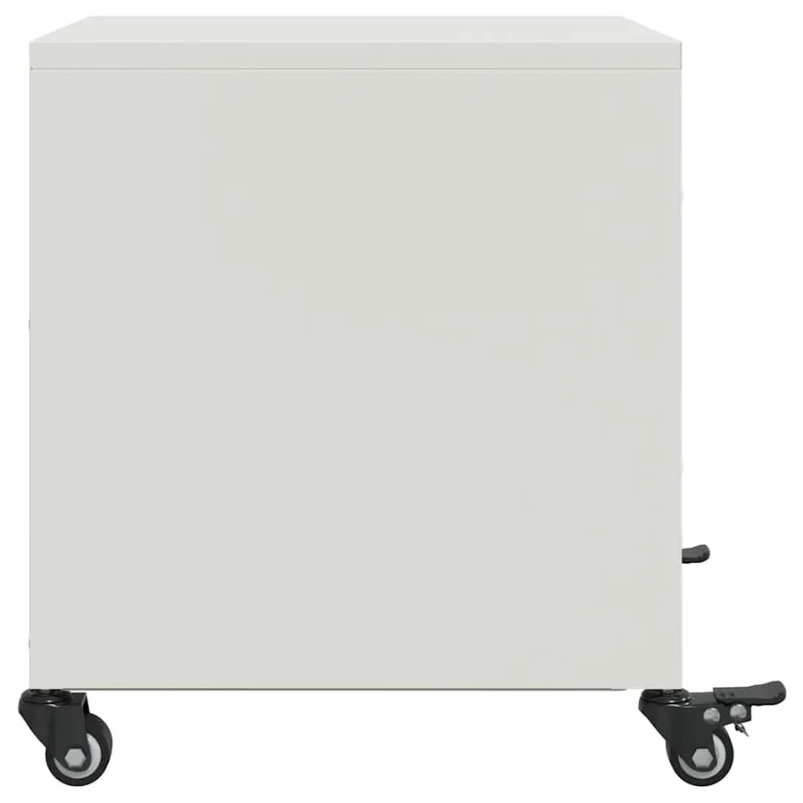 Tables de chevet 2 pcs blanc 36x39x43,5 cm acier - 6