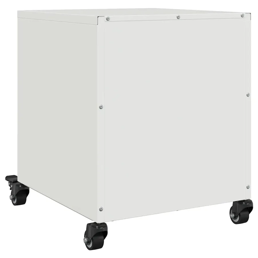 Tables de chevet 2 pcs blanc 36x39x43,5 cm acier - 7