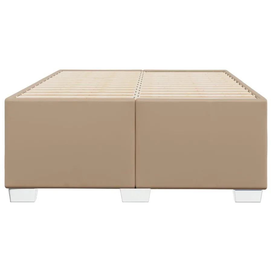 Cadre de lit sans matelas cappuccino 120x190 cm similicuir - 4