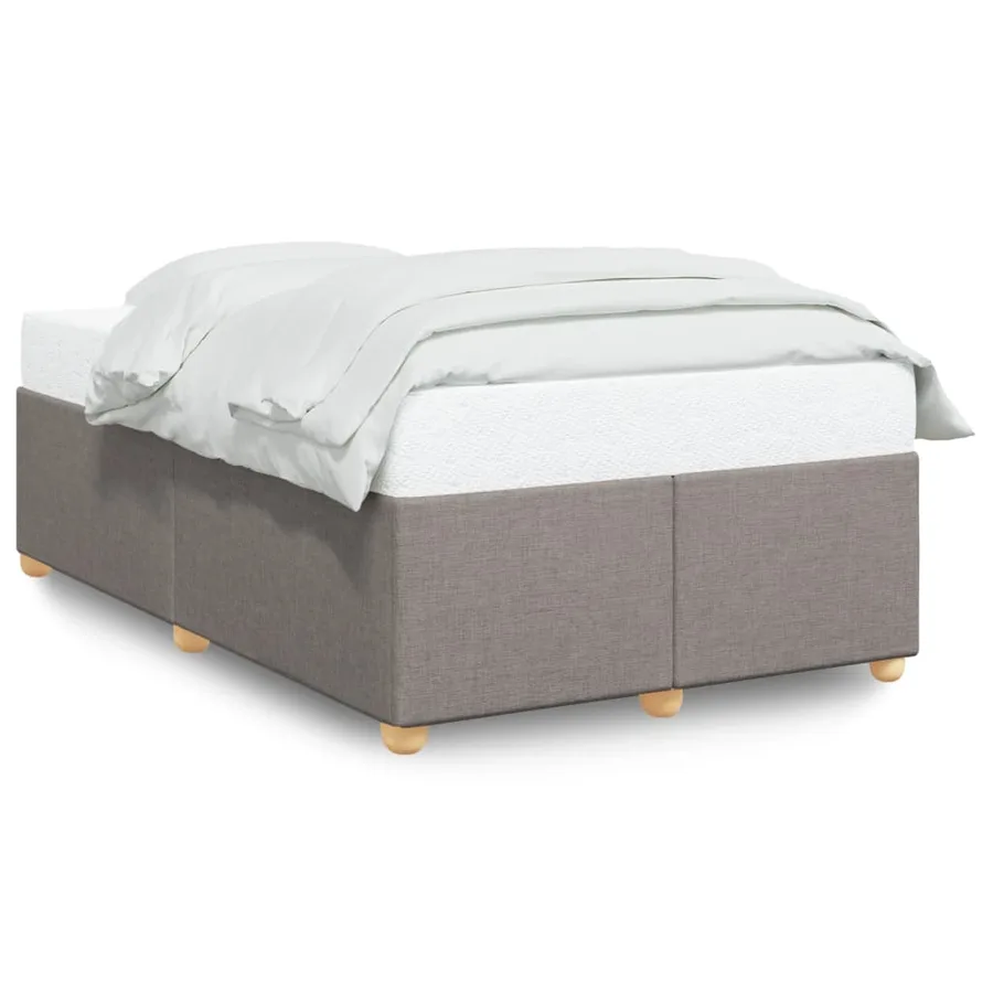 Cadre de lit sans matelas taupe 120x190 cm tissu - 2