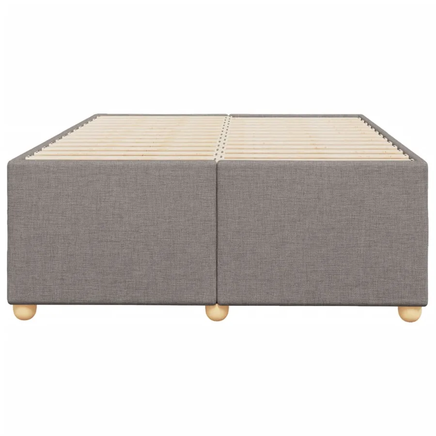 Cadre de lit sans matelas taupe 120x190 cm tissu - 4